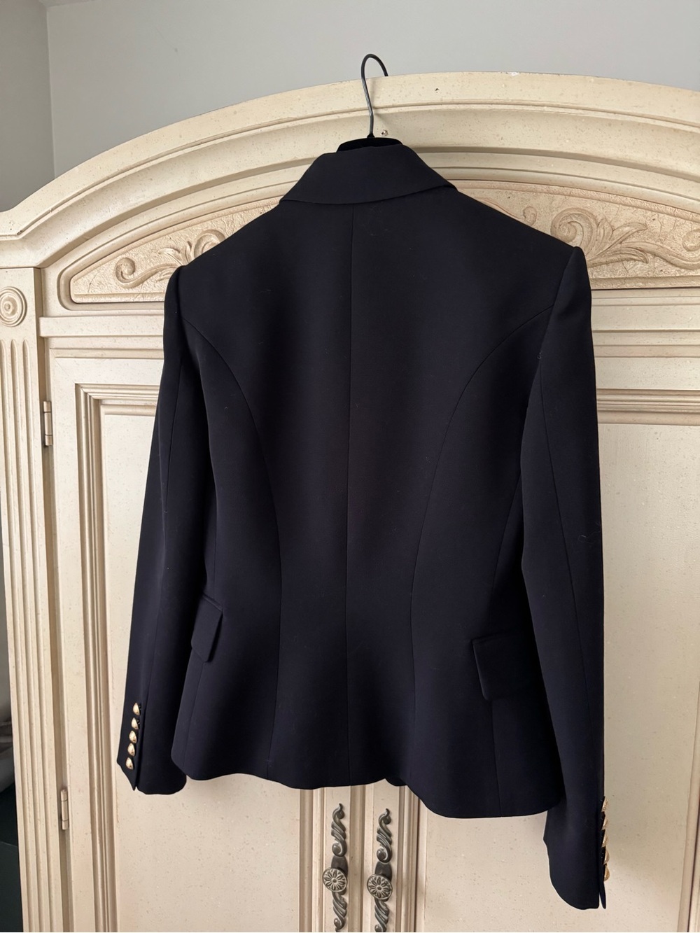 Balmain Black Double-Breasted Blazer with Gold Buttons - Picture 5 of 5